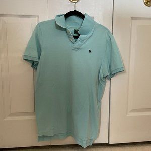 Light Blue Abercrombie Short Sleeved Mens Polo